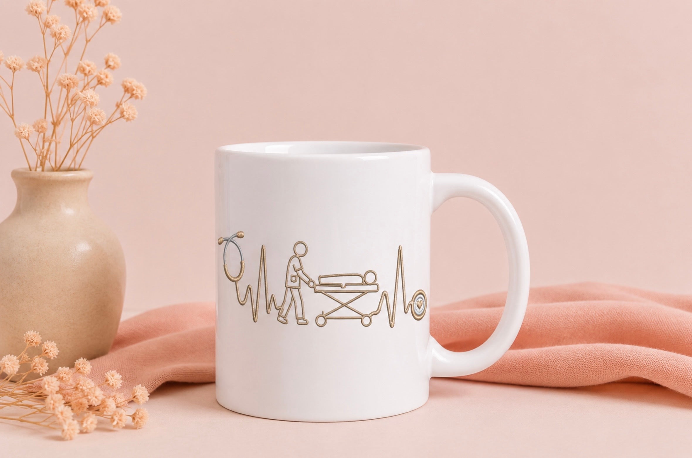 Mug personnalisé soignant — Votre prénom & motif au choix
