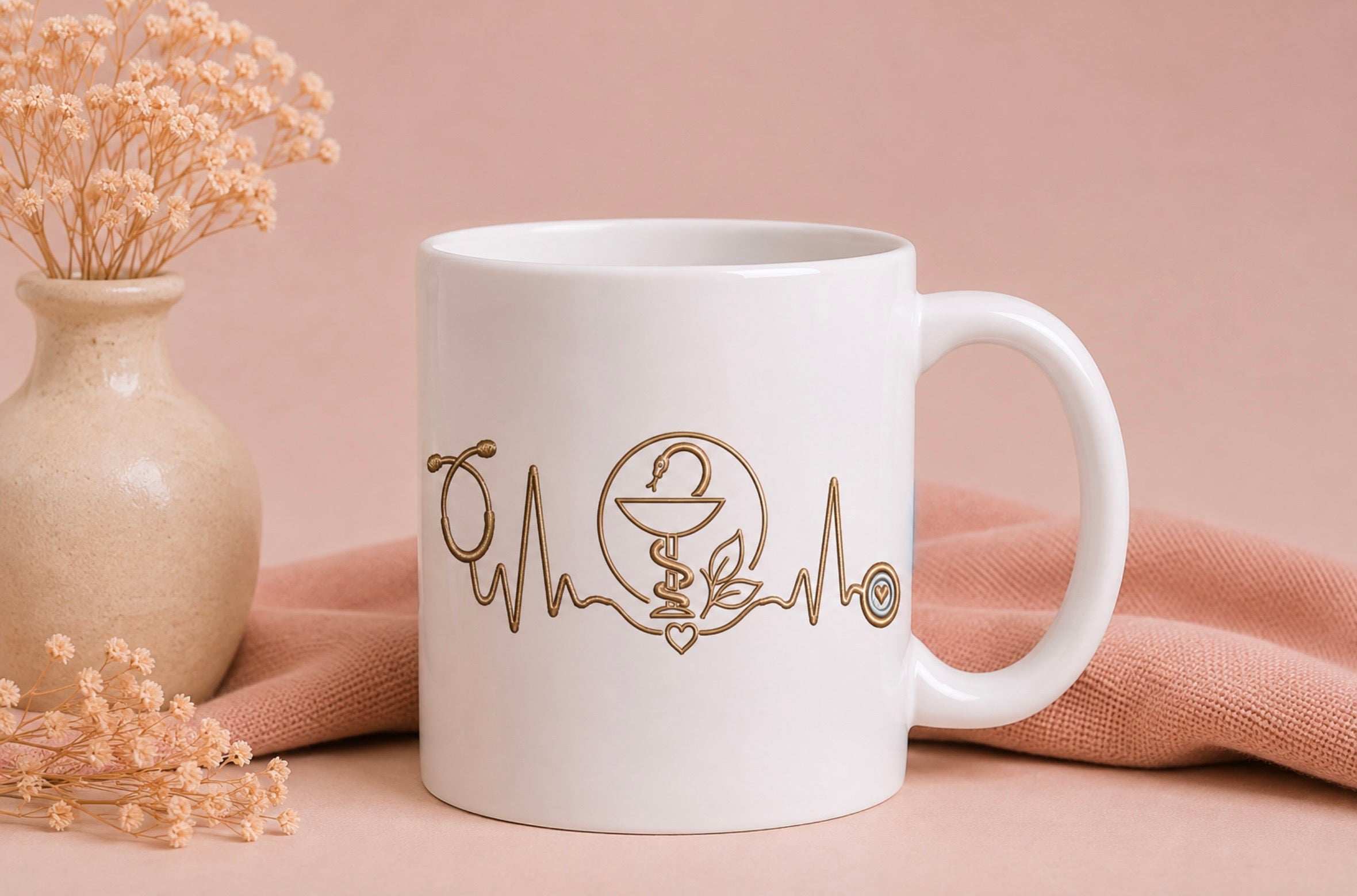 Mug personnalisé soignant — Votre prénom & motif au choix