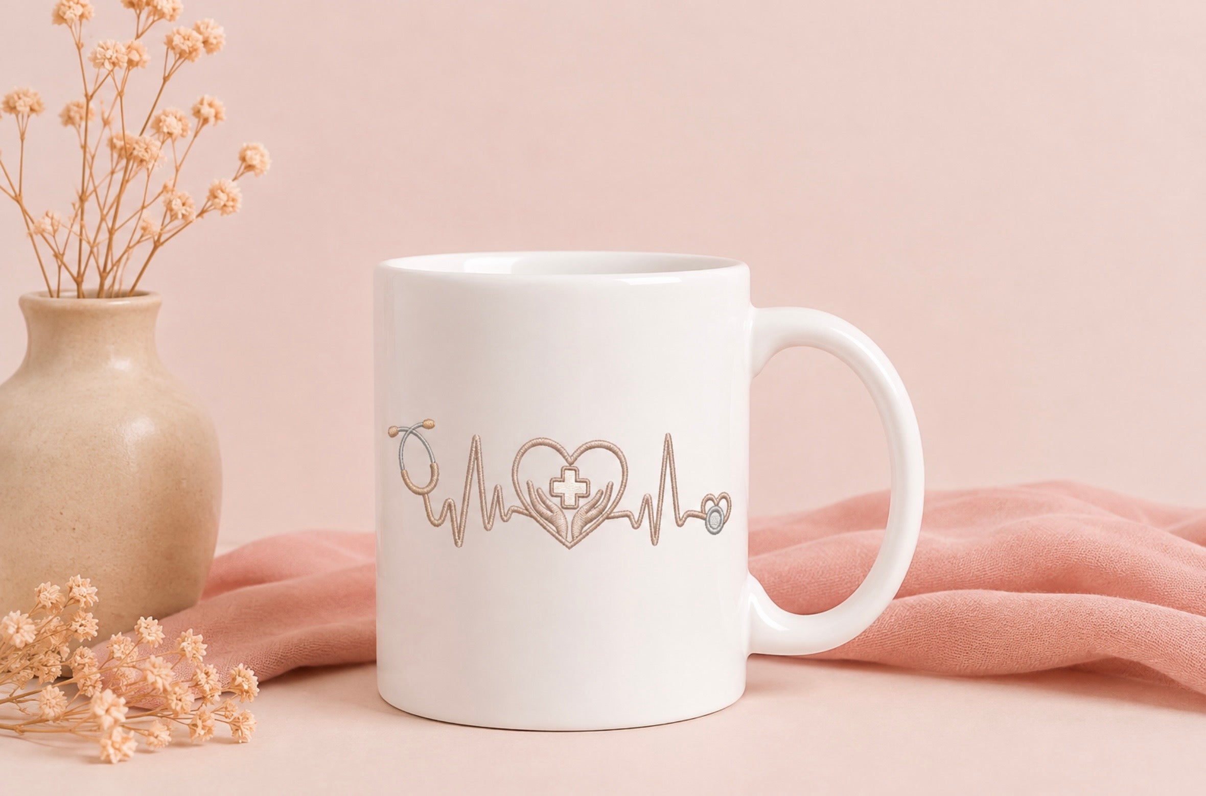 Mug personnalisé soignant — Votre prénom & motif au choix