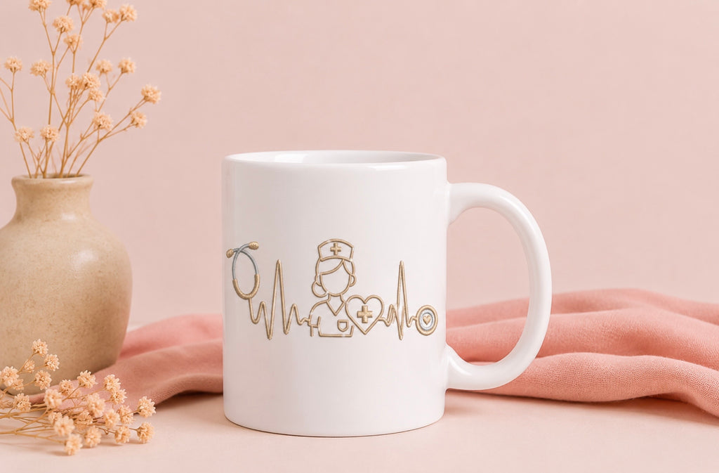 Mug personnalisé soignant — Votre prénom & motif au choix