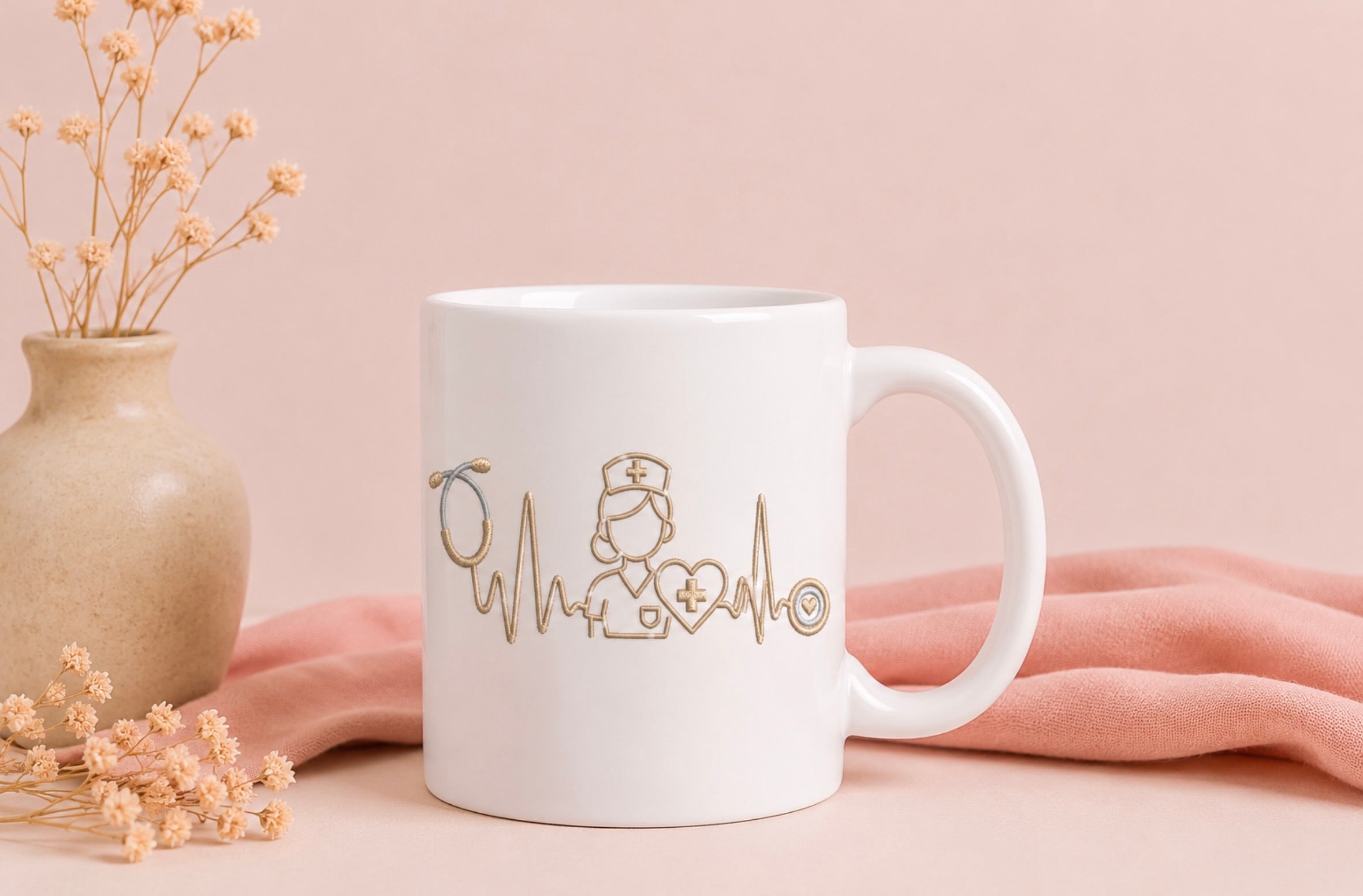 Mug personnalisé soignant — Votre prénom & motif au choix
