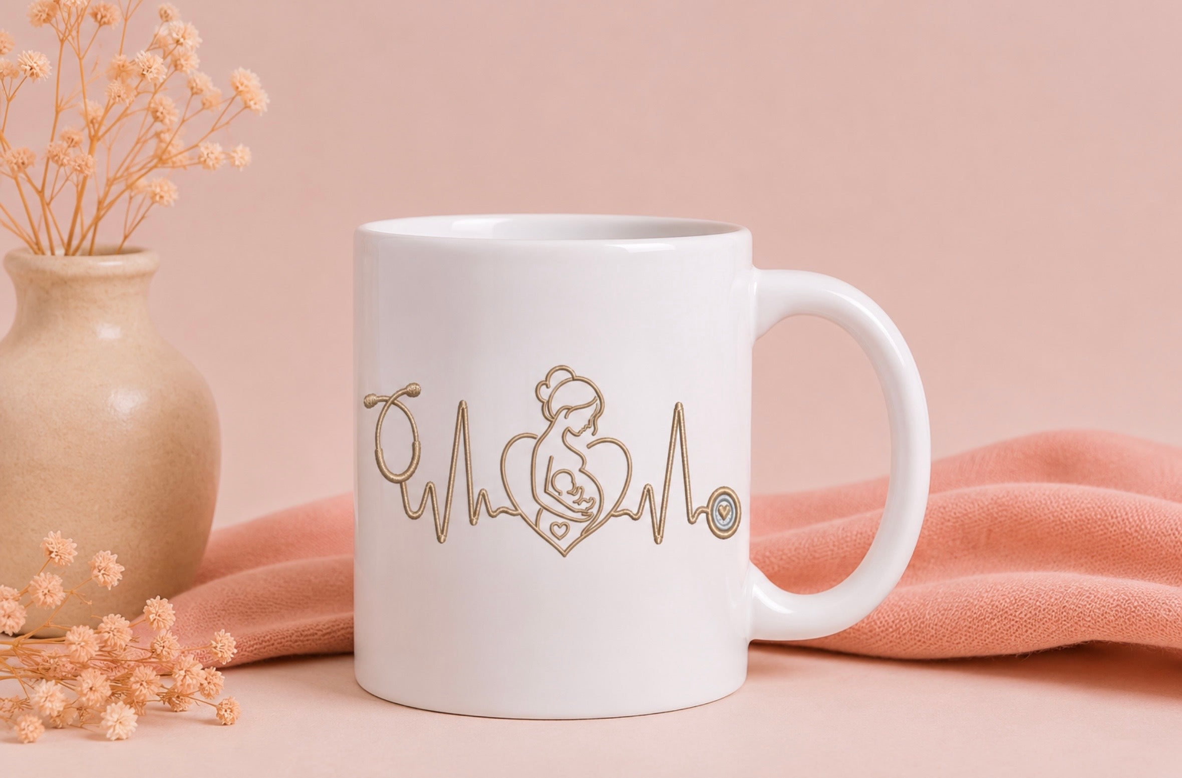 Mug personnalisé soignant — Votre prénom & motif au choix