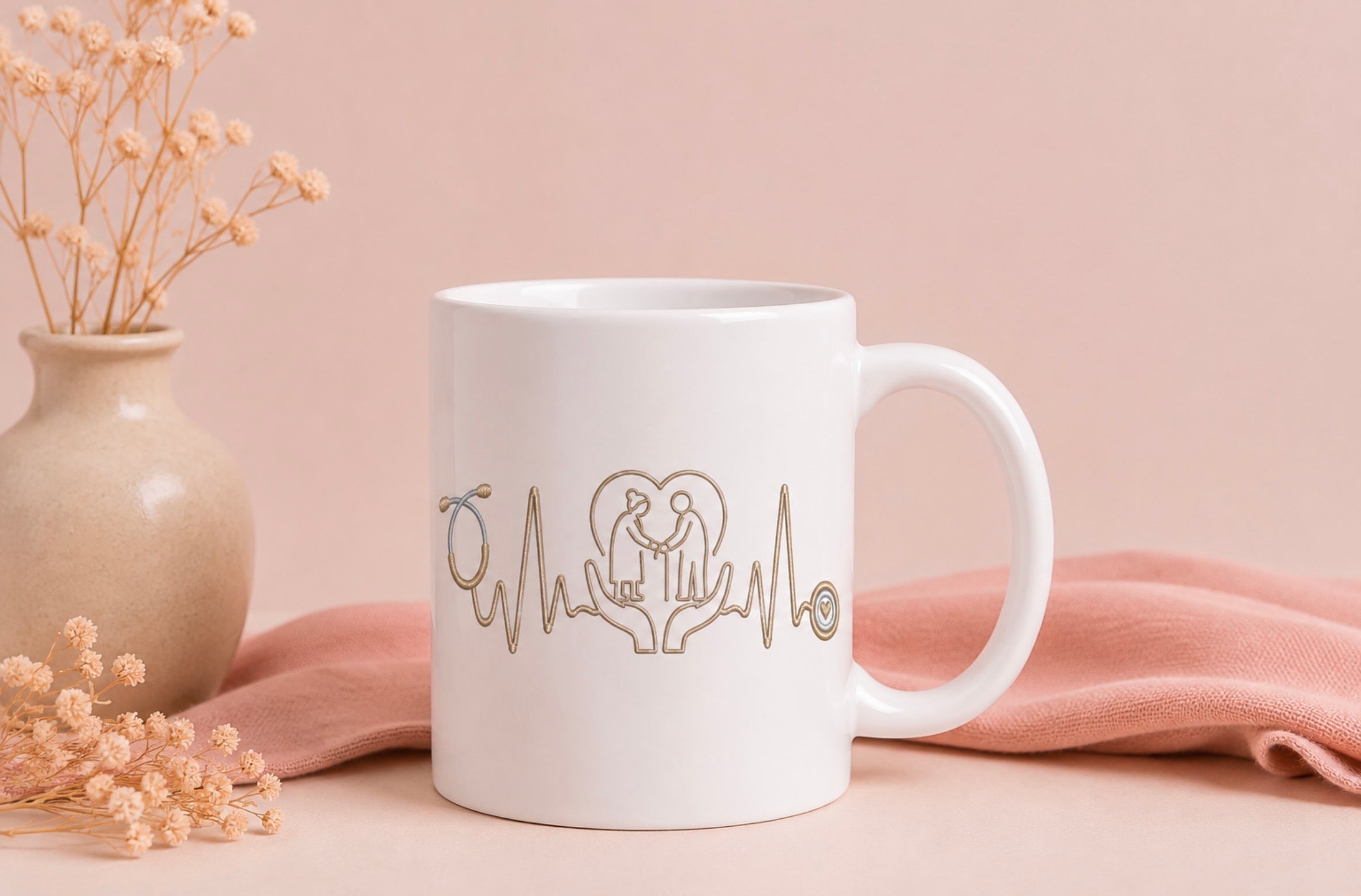 Mug personnalisé soignant — Votre prénom & motif au choix