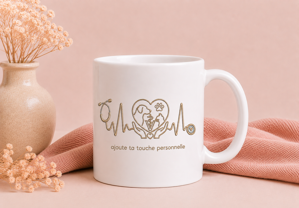 Mug personnalisé soignant — Votre prénom & motif au choix