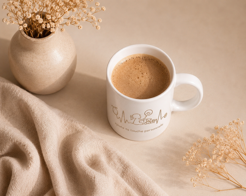 Mug personnalisé soignant — Votre prénom & motif au choix