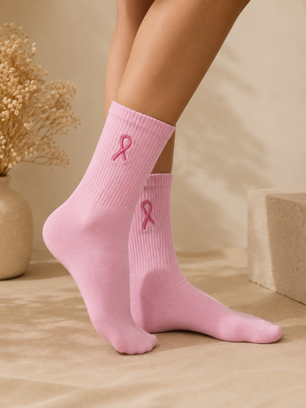 Chaussettes Octobre Rose — 1€ reversé à la Ligue contre le cancer